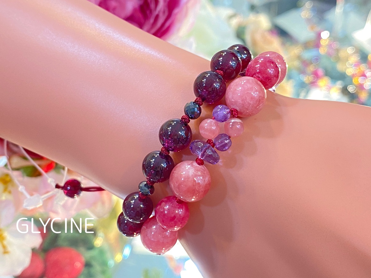 専用❣️ピンクアメジストプルメリアカービング＆アクアマリンと